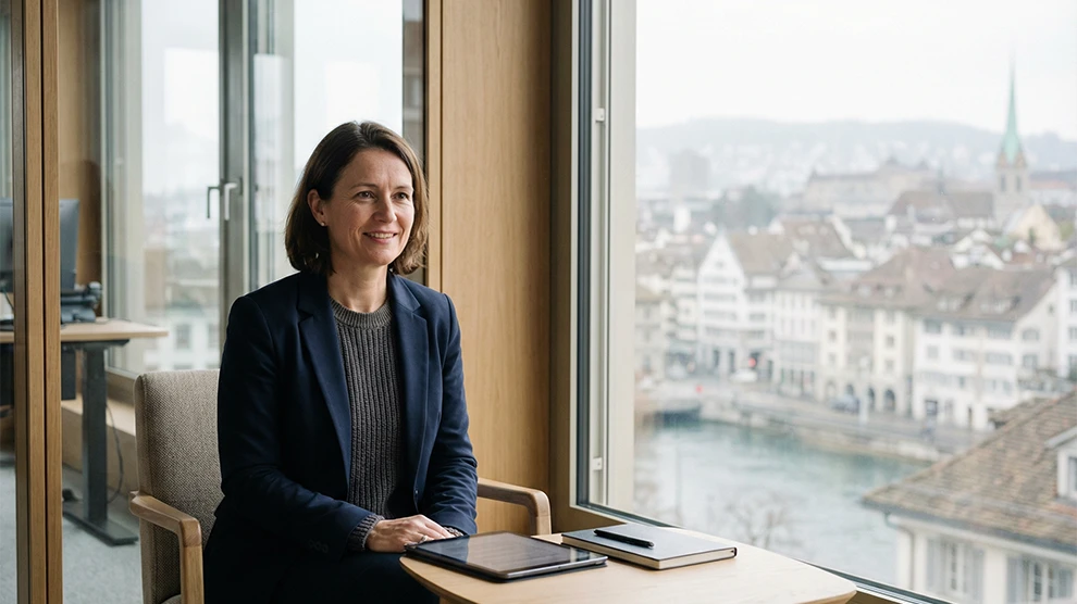 Recruiting-Plattform Schweiz: Treuhand-Expertin im Büro über Zürich. Jobs in Buchhaltung & Rechnungswesen finden.